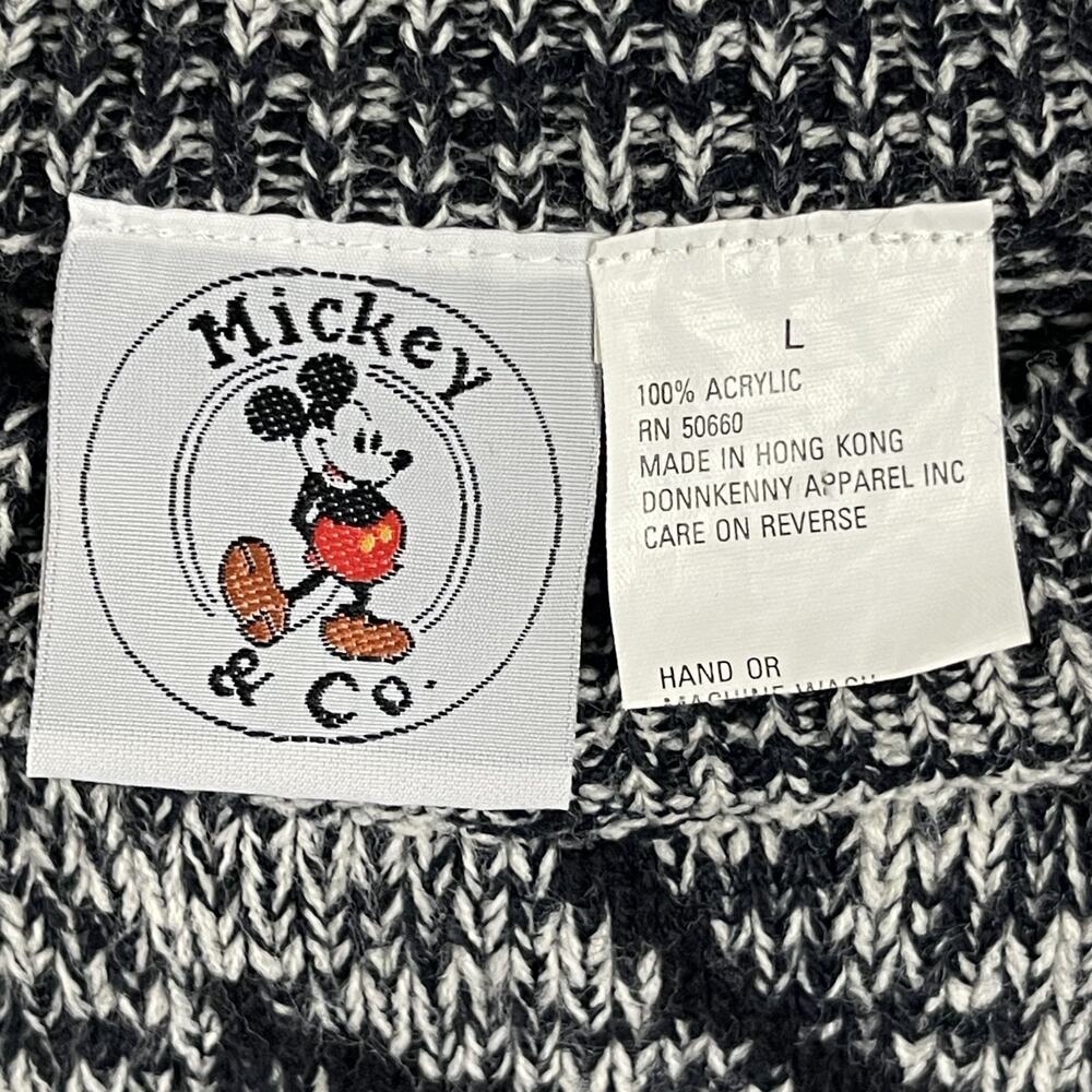 Crew Neck Graphic Minnie Mouse Sweater - Black/Gray/Pink/Teal - Picture 6 of 12
